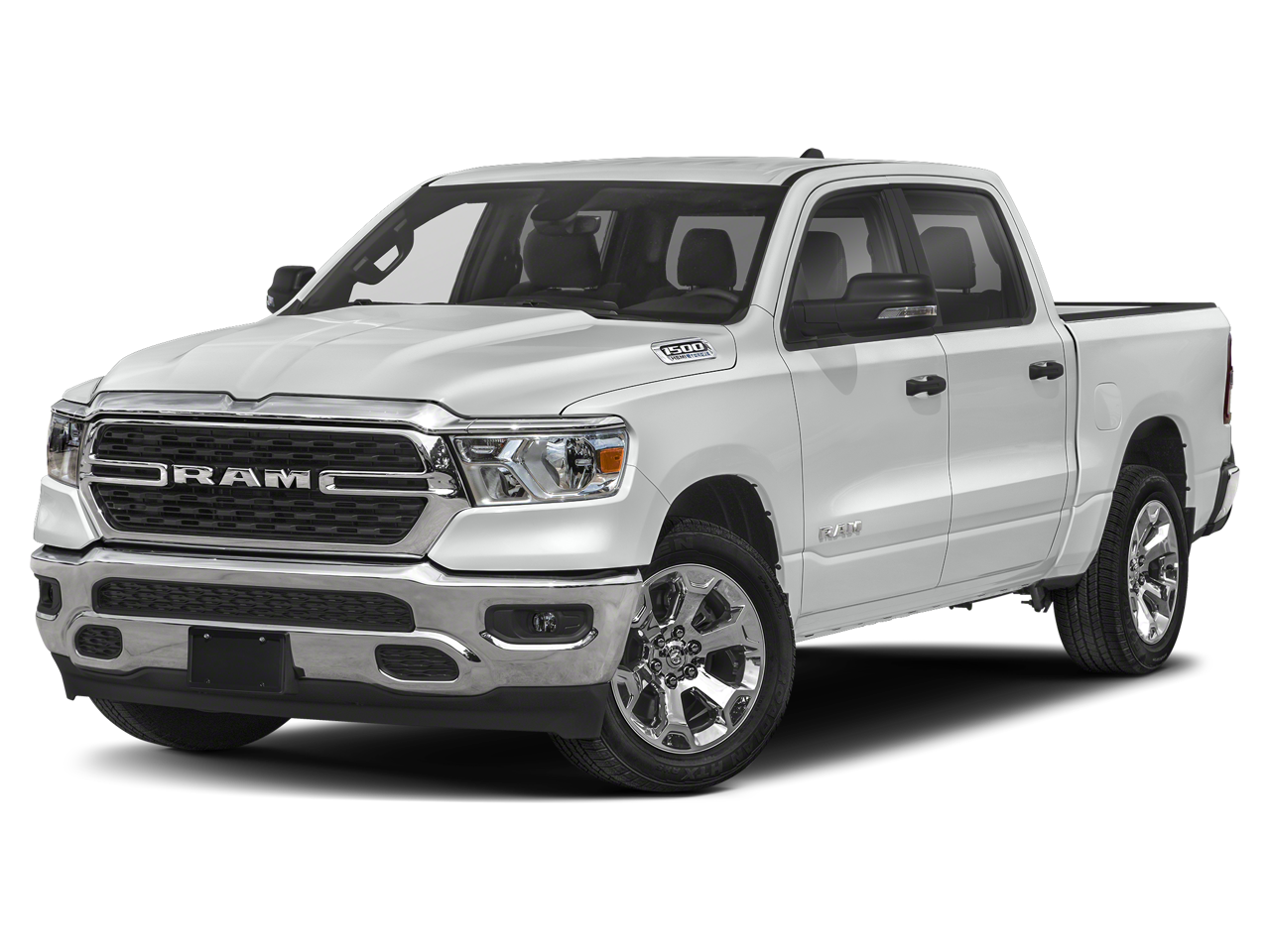 2024 RAM 1500 Big Horn/Lone Star in Bright White Clearcoat — front three-quarter view