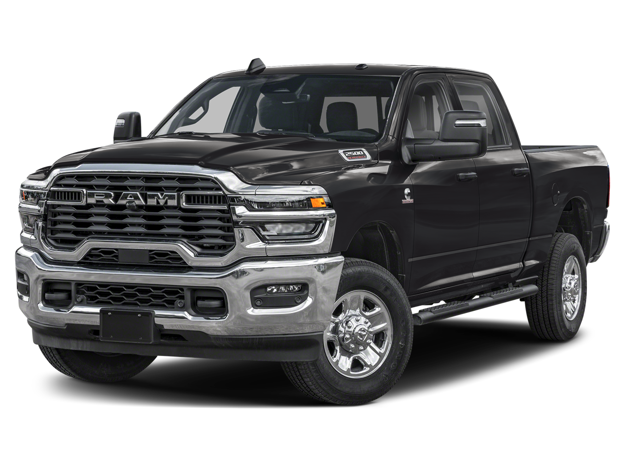 2025 RAM 2500 Big Horn in Diamond Black Crystal Pearlcoat — front three-quarter view