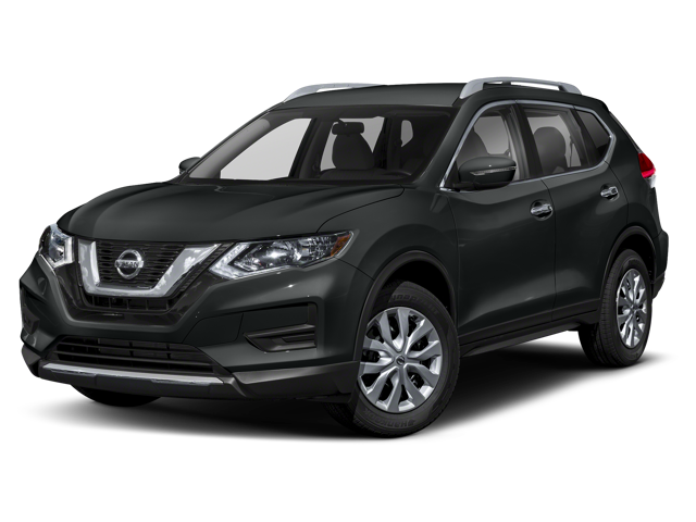 2018 Nissan Rogue S in Magnetic Black — front three-quarter view