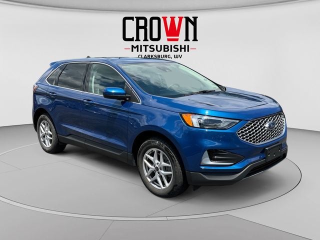 2024 Ford Edge SEL in Blue Metallic — front three-quarter view