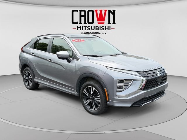 2023 Mitsubishi Eclipse Cross SEL in Mercury Gr — front three-quarter view