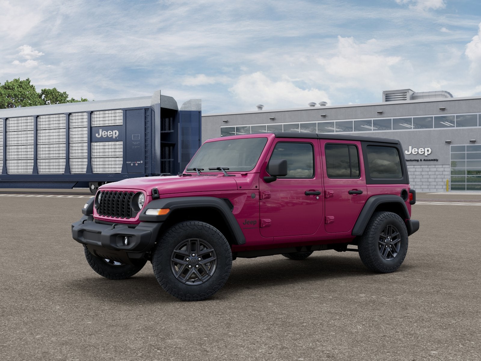 2026 Jeep Wrangler WRANGLER 4-DOOR SPORT S in Tuscadero Pearlcoat — front three-quarter view
