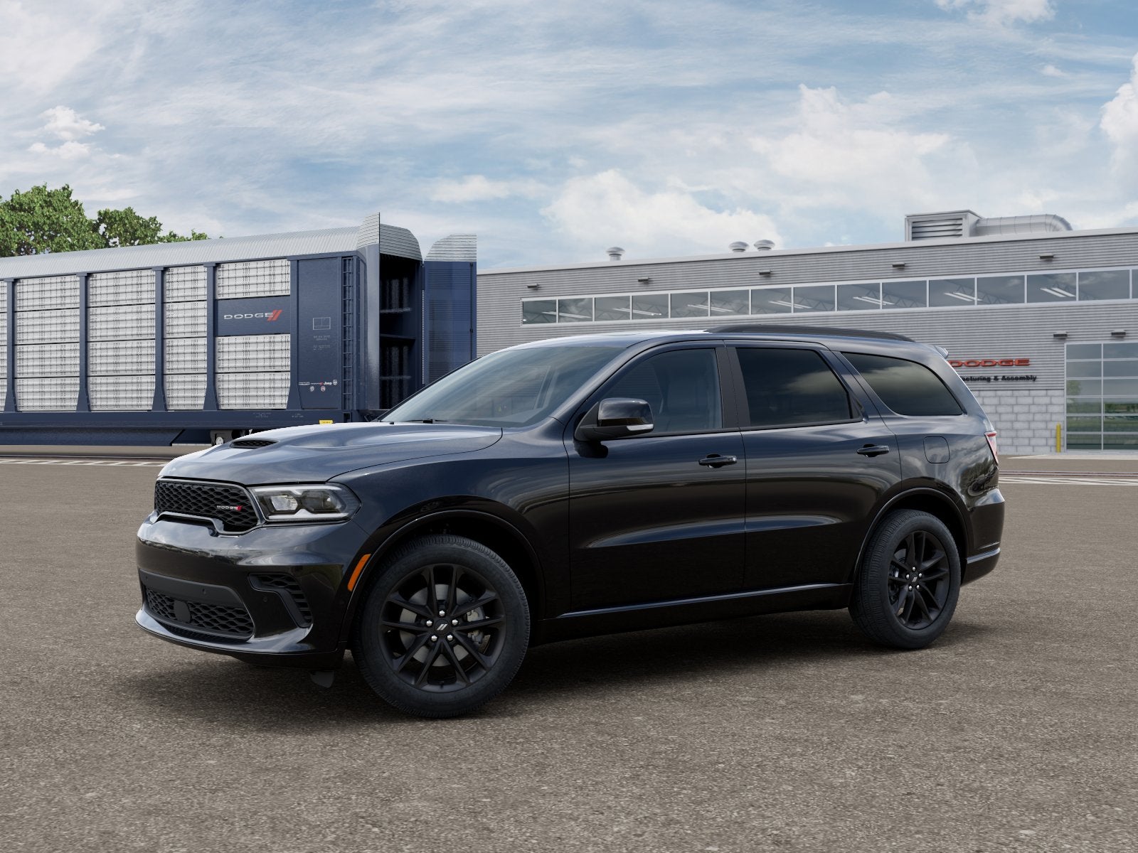 2026 Dodge Durango DURANGO GT PLUS AWD in Diamond Black Clear-Coat Exterior Paint — front three-quarter view