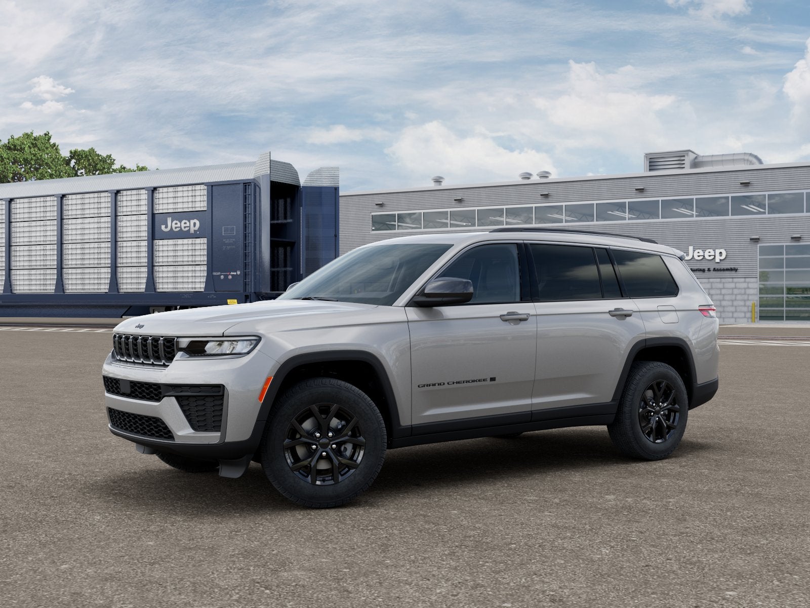 2026 Jeep Grand Cherokee L GRAND CHEROKEE L LAREDO ALTITUDE 4X4 in Silver Zynith Exterior Paint — front three-quarter view