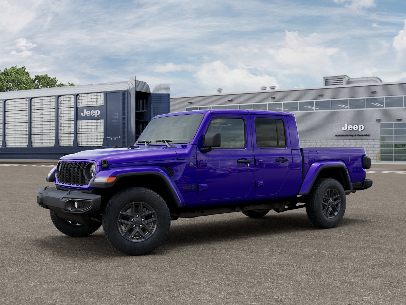 2026 Jeep Gladiator GLADIATOR SPORT S 4X4 in Reign Exterior Paint — front three-quarter view