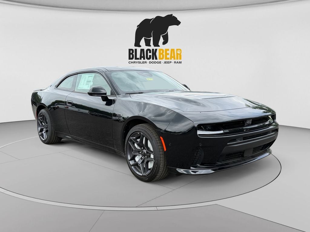 2026 Dodge Charger CHARGER R/T 2-DOOR AWD in Diamond Black Crystal Pearlcoat — front three-quarter view