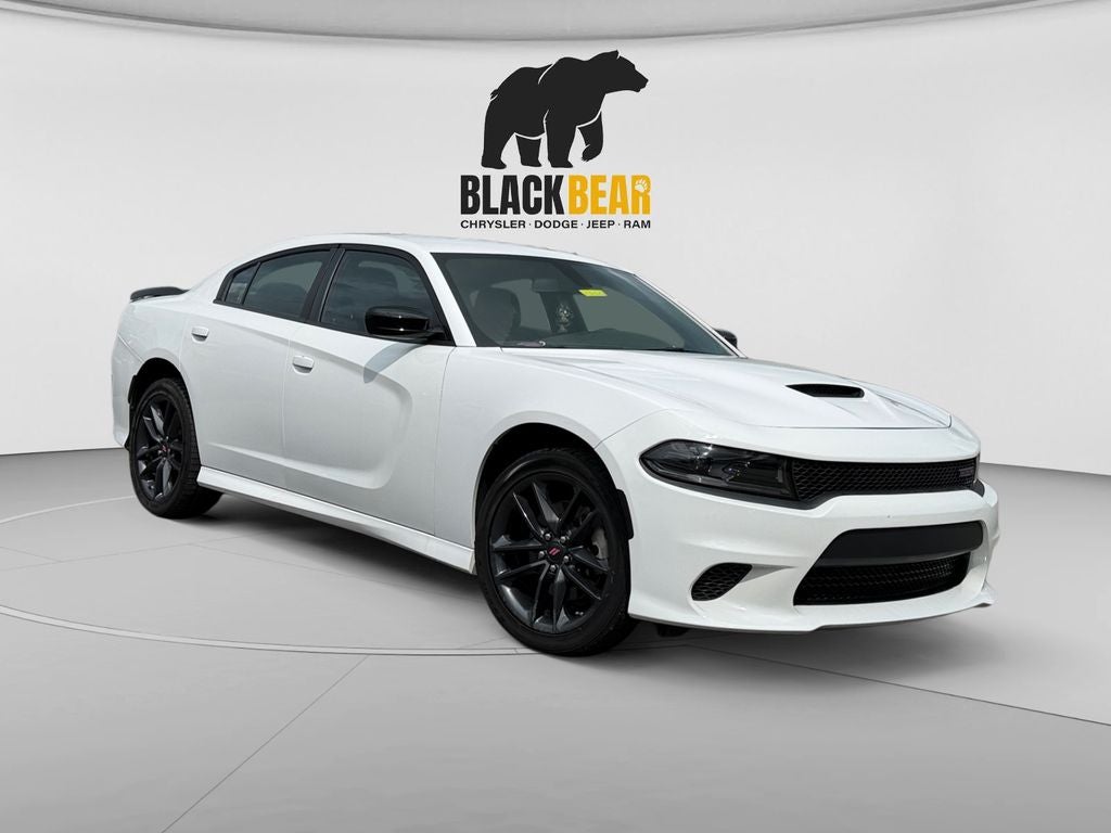 2023 Dodge Charger GT in White Knuckle Clearcoat — front three-quarter view